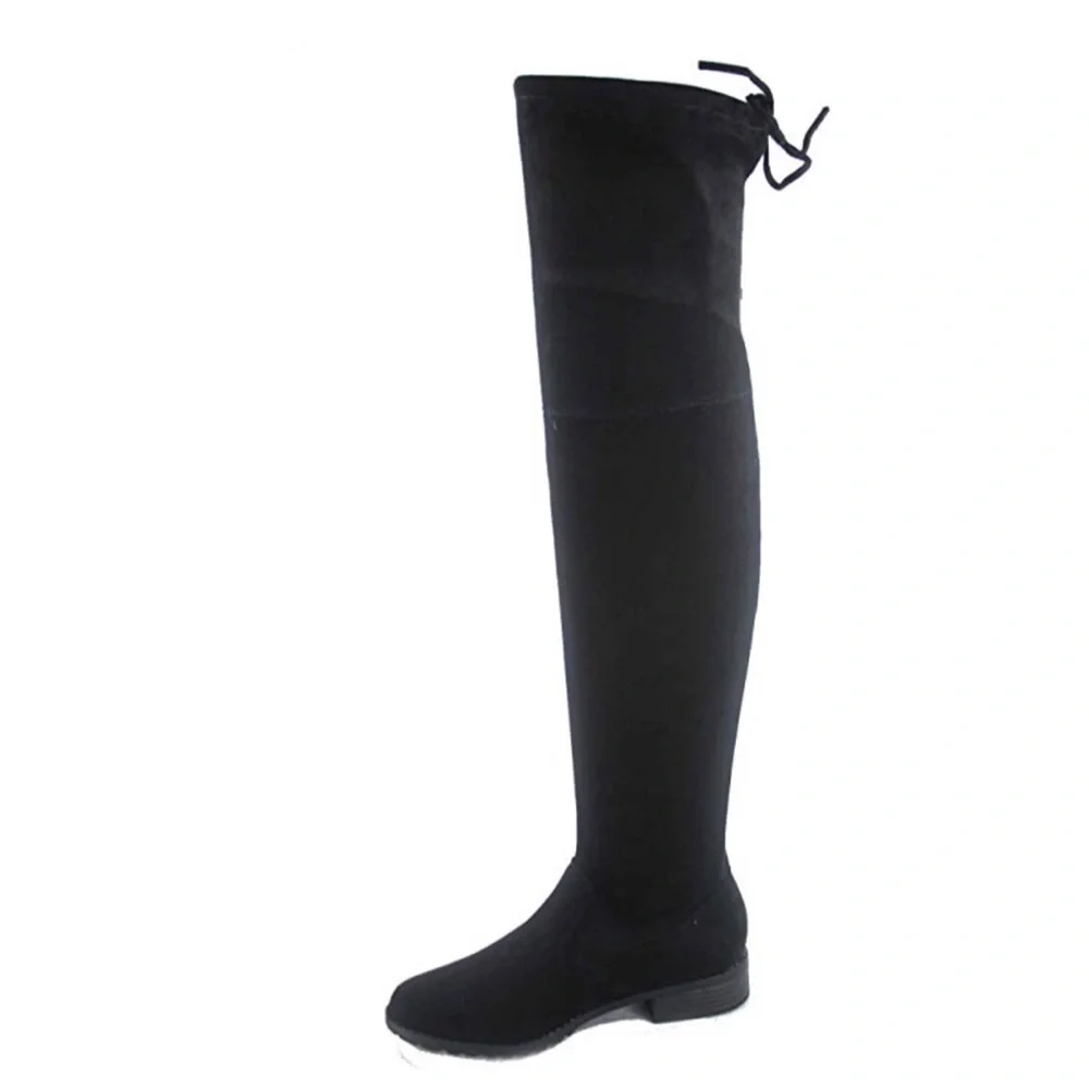 Black Over The Knee Boots - Picture 4 of 6